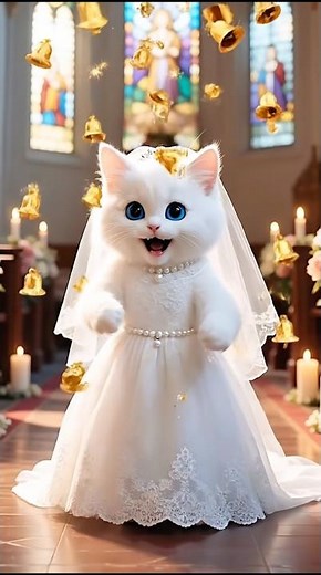 Cat bride👰‍♀️🤗😘#shorts #cute #cat #cutecat #viralvideo