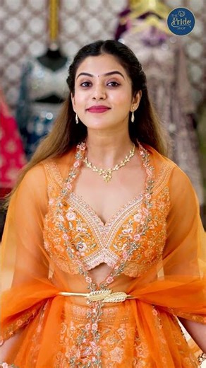 Stunning Orange Wedding Ensemble | Designer Bridal Wear 2025