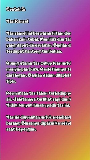 CONTOH TEKS DESKRIPSI OBJEKTIF SINGKAT