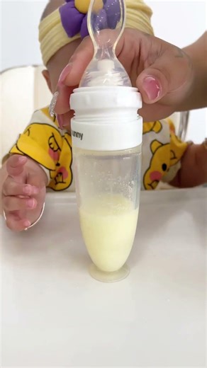 The Easy-Squeeze Feeding Spoon Bottle for Mess-Free Feeding#feeding #babyfeeding