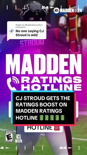 CJ Stroud Madden Ratings Boost and Voicemails Revealed