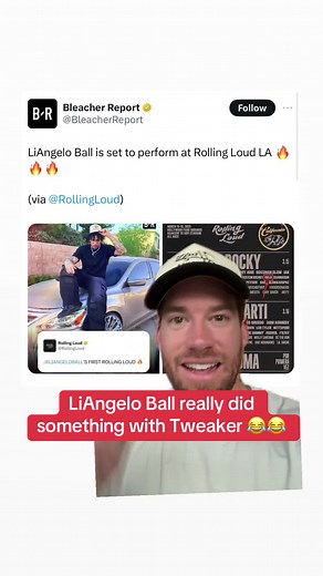 LiAngelo Ball’s new song Tweaker has been so big in ONE WEEK he’s now been booked for Rolling Loud in March 😂😂 #liangeloball #gelo #tweaker #lameloball #lonzoball #lavarball #ballbrothers #NBA #rollingloud