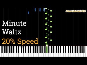 Chopin - Minute Waltz (Op. 64 No. 1) Slow Piano Tutorial [20% Speed]