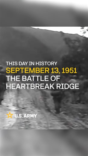 73 years ago, U.S. Soldiers faced one of the toughest battles of the Korean War: Heartbreak Ridge. For 30 brutal days, American troops of the 2nd Infantry Division fought uphill through mud, machine gun fire, and sheer rock to break through deeply entrenched enemy lines. Thousands paid the price to hold that ground. We remember them. We honor them. We carry their legacy. | U.S. Army