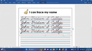 Name Tracing Soft Copy (script or cursive) P10.00 only 📌Note: send nanaka pdf file 📌Ready to print 📌Not editable 🙂 | Teacher El Learning Materials