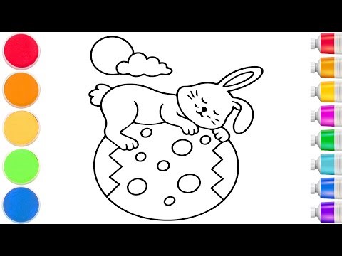 How to draw a cute rabbit is sleeping | easy step by step tutorial