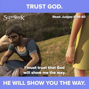 28K views · 3K reactions | Gideon doubted God when he was called to lead the Israelites against the Midianites. But God affirmed Him through a test of fleece.  Watch this to find out more. ⬇️ Parents, download the Superbook Bible App and read Judges 6 with your little ones to know more about this story.  https://go.cbn.com/uHuB | Superbook | Facebook