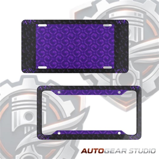 Nether Portal Minecraft License Plate Frame, Video Game Car Decor, Obsidian Gamer Gift, Pixel Art Aesthetic Plate Holder - Etsy