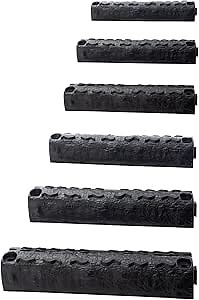 DIY Outdoor Stairs – Slip-Resistant, Durable Weather-Resistant Steps for Hillsides, Slopes, and Gardens – Eco-Friendly Lightweight Stair Solution,6-Piece Set(Black) (6, Black)