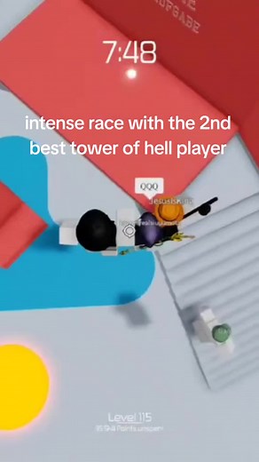 race with the 2nd best toh player #racing #toh #towerofhell #roblox #game #fyp #trending #viral