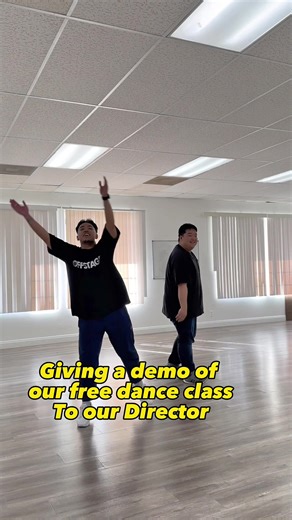 So wholesome! Teaching Tree Stump’s director how to dance #wholesome #dance #tutorial #workshop #uplifting #familyfriendly