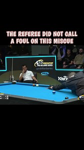 THE REFEREE DID NOT CALL A FOUL ON THIS MISCUE #billiards #10ball #foul #controversy #fbreels | Bill's Yard