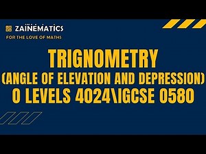 TRIGNOMETRY: ANGLE OF ELEVATION AND DEPRESSION O LEVEL MATHS 4024