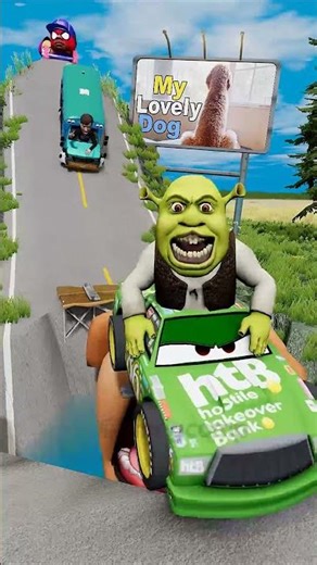 Strange & Weird Cars vs Scary Ben Dog in BeamNG.drive