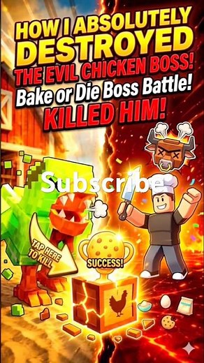 Bake or Die! Evil Chicken Boss Battle 🐔🔥 How I absolutely DESTROYED him #roblox #bakeordie