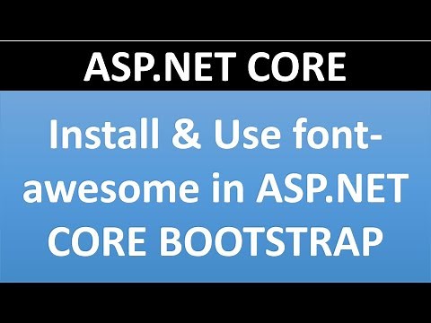 Install and use font-awesome in ASP.NET CORE BOOTSTRAP