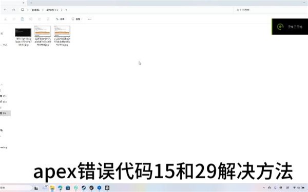APEX 错误代码15和29解决方法 看简介