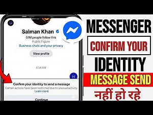 Messenger Confirm your identity to send messages | how to fix Messenger confirm your identity to sen