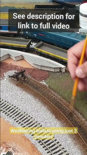 Weathering ballast, model railway #trains #modelrailway #hornby