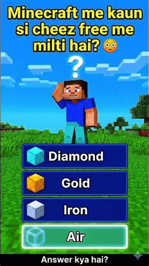 “Minecraft me free me kya milta hai? 🤔🔥 #shorts” #minecraft
