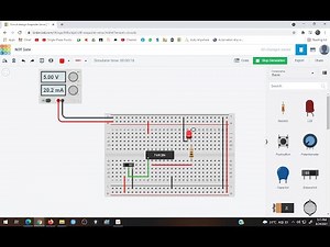 Experiment to verify Truth Table of NOT Gate using Tinkercad