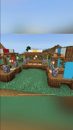 Village Market Shops Build Tutorial ✨ | Minecraft | #shorts