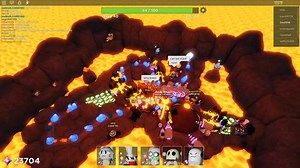 Amazing "Tower Heroes" game. Volcano Valley map on Hard difficulty. Some people reached maximum amount of troops with highest levels at that time.