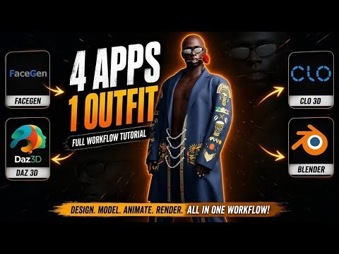 I Used 4 Software to Create ONE Outfit (Full Digital Fashion Workflow)