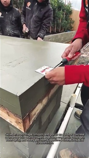 Satisfying Concrete Countertop Polishing Process #worker #process #concrete #masonry #diy