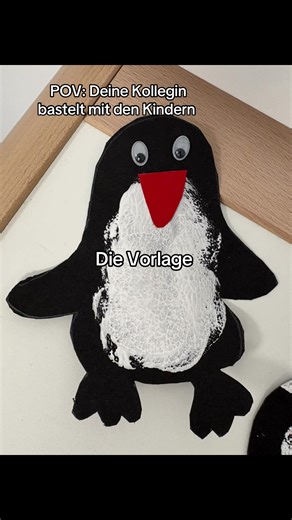 Die Kinder sind echt richtig kreativ ♥️😂 #kreativ #pinguine #basteln #kinder #erzieherin