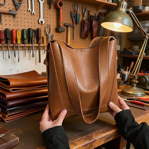 DIY Leather Tote Bag Kit – Handmade Craft Kit for Beginners, Pre-cut PU Leather Pattern, Easy Sew Shoulder Bag Making Set, Gift for Crafter - Etsy