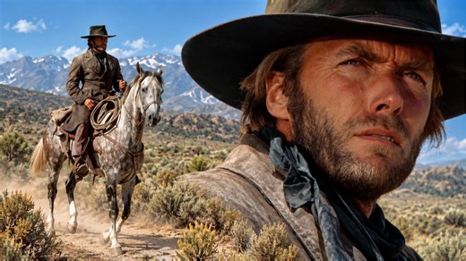 The stranger arrives in High Plains Drifter (1973)