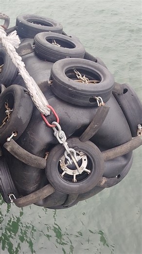 This fender has gone bad and it's no longer safe for use as a fender for Ship To Ship (STS) operations. In maritime operations, a fender is a critical component used to absorb and distribute the energy of contact between two vessels or between a vessel and a dock or pier, thereby preventing damage. #fblifestyle | Master Engineer Fix