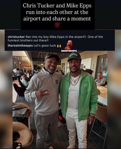 Chris Tucker and Mike Epps run into each other at the airport and share a moment