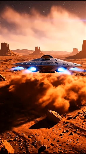 Touropia on Instagram: "NASA astronauts drive a futuristic UFO across the surface of Mars in a hyper-realistic cinematic scene. #NASA #MarsMission #UFO #SciFiRealism #CinematicVideo AIStudio SpaceExploration UltraRealistic MarsSurface Astronauts"