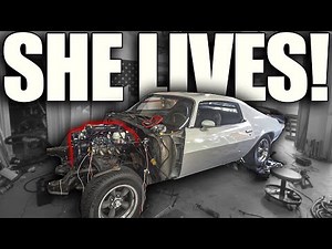 LS SWAPPED CAMARO FIRST START!!! (1973 Camaro LS swap Series)