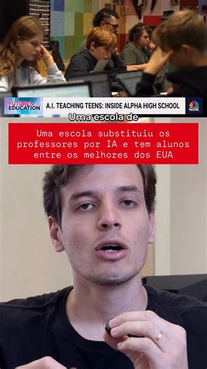 Wellington Teixeira on Instagram: "Uma escola de $65 mil/ano demitiu os professores, colocou inteligência artificial para ensinar e tem alunos entre os melhores dos EUA. Enquanto escolas tradicionais afundam em matemática e leitura, a Alpha School prova que o problema nunca foi a capacidade das crianças. Foi o sistema. Algumas horas de aula por dia com IA personalizada e o resto do tempo montando móveis, criando negócios, aprendendo a falar em público. Resultado? Aprendizado 2.6x mais rápido que