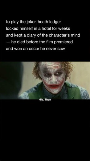 heath ledger locked himself away to become the joker 🃏