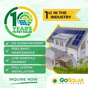 Make the smart switch to solar today! ☀️ Enjoy 10 years to pay, no down payment, and free basic maintenance—making solar energy more affordable than ever! Start your solar journey today and experience the benefits of clean energy! ☀️🏡 📱09177048936 - Globe 📱09989610894 - Smart 📧hello@gosolarphilippines.com 🌐gosolarphilippines.com GoSolar Philippines. Brighter Future. One Roof at a Time. #GoSolarPhilippines #SolarForEveryFilipino #EnergyIndependence #SolarFreedom #TakeControl #SustainableEner
