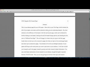 APA Style Tutorial: Title Page & Abstract