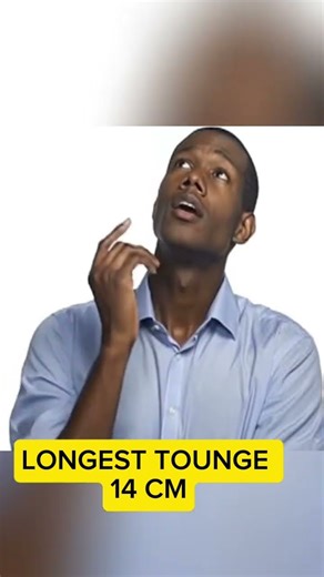 The Longest Human Tongue Ever Recorded 😱#didyouknow #facts #trending