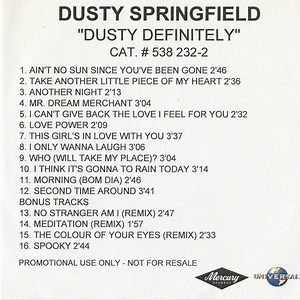 Dusty Springfield - Dusty ... Definitely