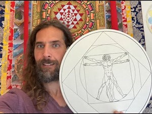 How to draw the Square and Circle from Leonardo's Vitruvian Man