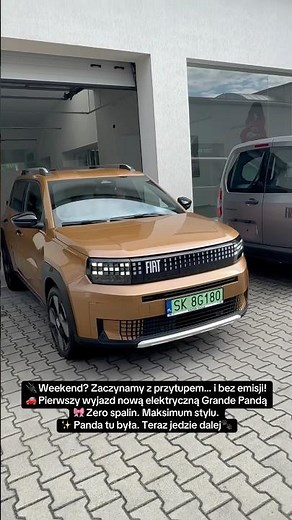 Pierwszy wyjazd elektryczną Grande Pandą. Zero spalin. Maksimum stylu. #ganinex #grandepanda #fiat