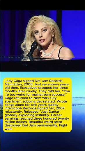 She Was Dropped by Her Label at 17—Lady Gaga Made 320 Million Dollars Anyway (78 chars)