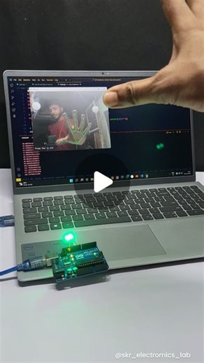 SKR Electronics Lab on Instagram: "LED Brightness control through finger gesture #python #cse #computer #computervision #ai #arduino #arduinoproject #science #science_exhibition #science_fair #scientist #skr_electronics_lab #viral #viral_reels #engineering #engineeringstudents #engineering_projects #engineer #final_year_project #inspire_award #innovation"