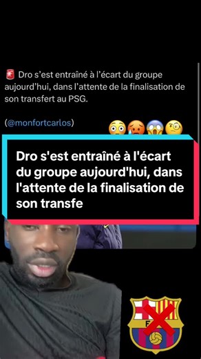 Dro : Entraînement à l'écart en attendant le transfert au PSG