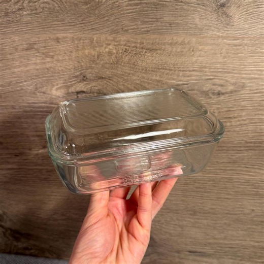 Vintage Arcoroc France Rectangular Classic Clear Glass Ribbed Lid Butter Dish | Daily French Kitchenalia | Breakfast Companions & Essentials - Etsy