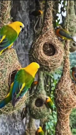 Tiny Engineers at Work: Birds Building Masterpiece Nests 🪺