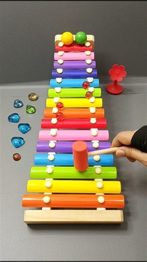 ASRM Satisfying xylophone sound with wooden balls and hammer...#shorts